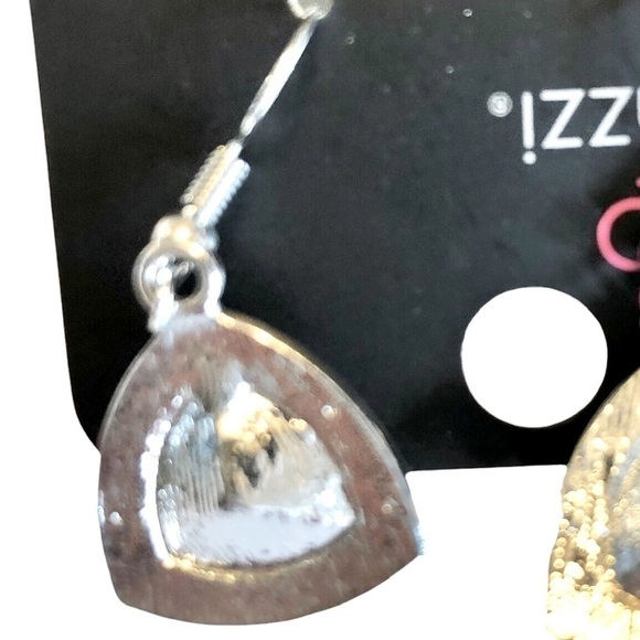 Paparazzi Midnight Social Sparkly Rhinestone Dangle Earrings Prom - Picture 3 of 4